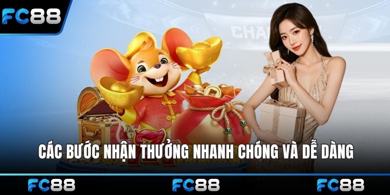 Các bước nhận thưởng chào mừng 100% nhanh chóng