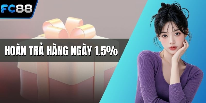 Hoàn trả hàng ngày 1.5%
